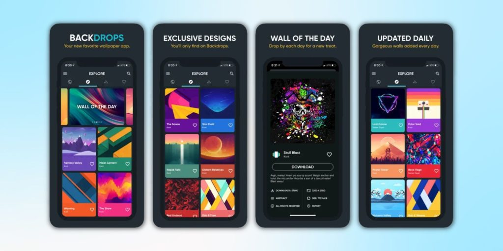 Applications to download wallpaper on your cell phone